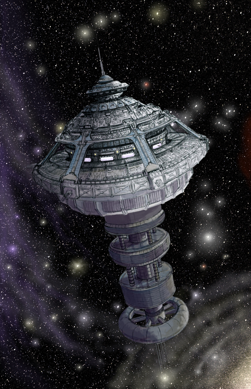 Illustration for article titled Exclusive Dark Matter Concept Art Is Loaded With Glorious Spaceships!